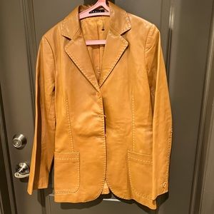 Theory Brown leather Blazer
